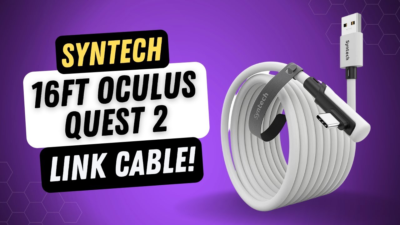Syntech Link Cable 16 FT Compatible with Oculus Quest 2 - YouTube - Syntech Link Cable 16ft With Fast Charging