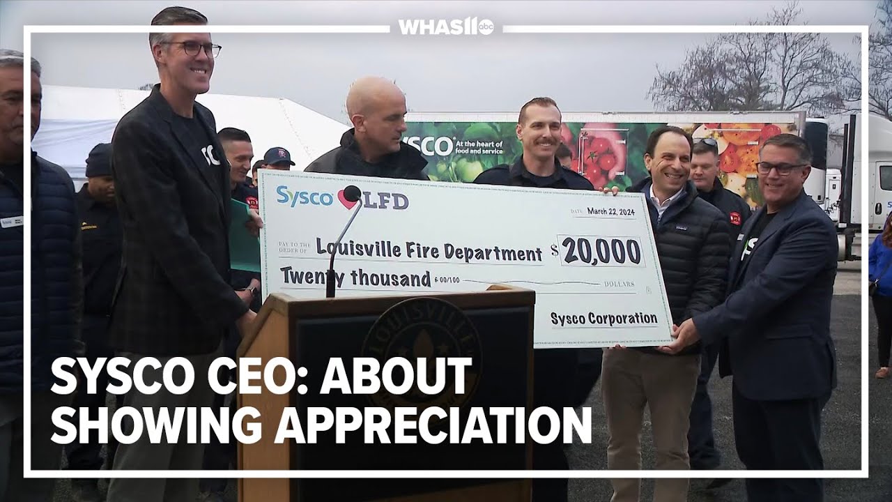 Sysco donates food, money to Louisville Fire 3 weeks after heroic - Sysco Louisville - Food Distributor & Restaurant Supplies