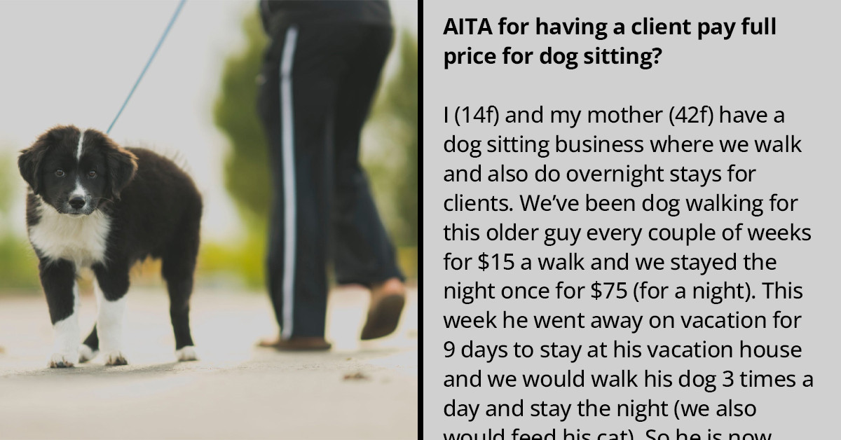 Teenager Insists That They Charge Full Price For Their 9-Day Dog - How Much To Pay For Dog Sitter
