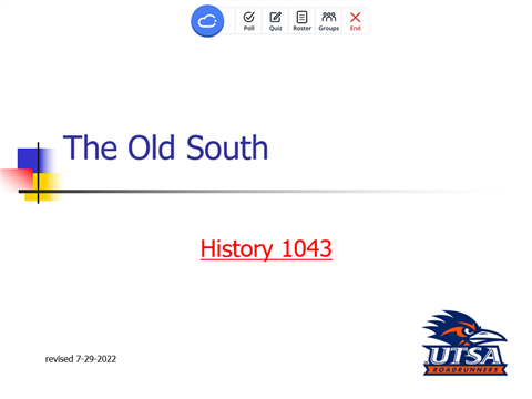 The Old South - Identify The Statements That Describe The Old South