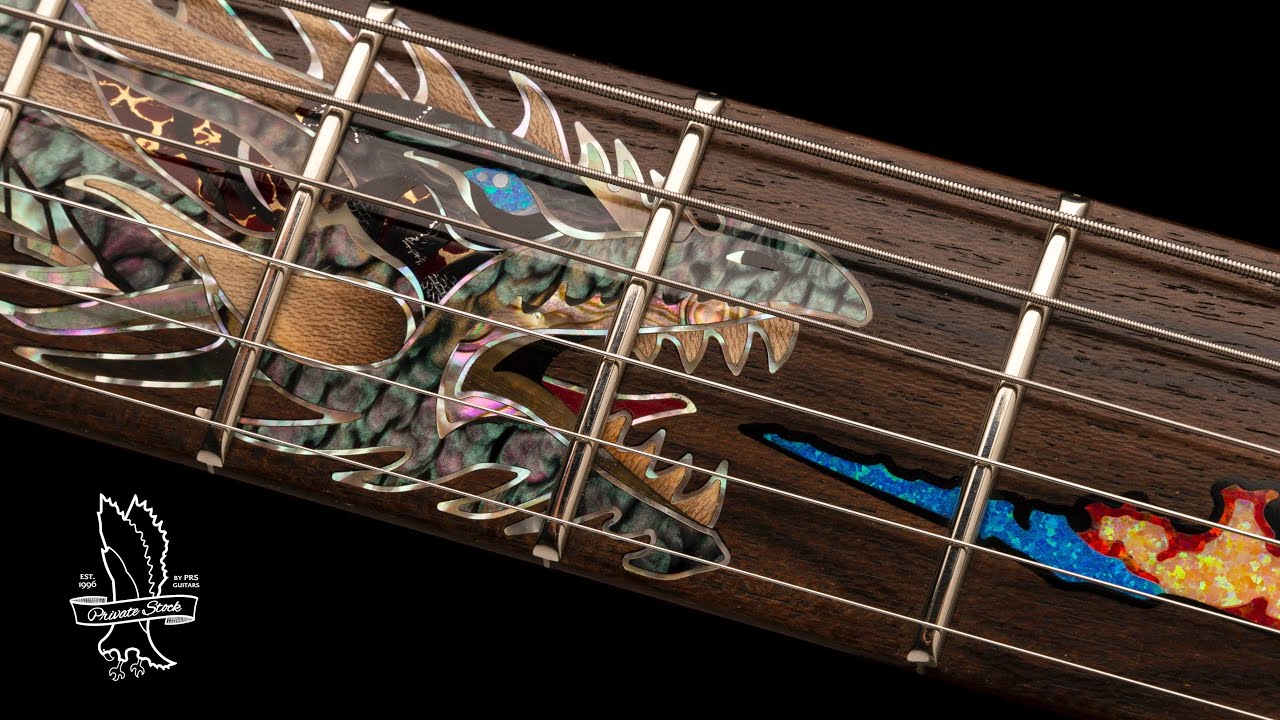 Prs Guitar With A Dragon Inlay