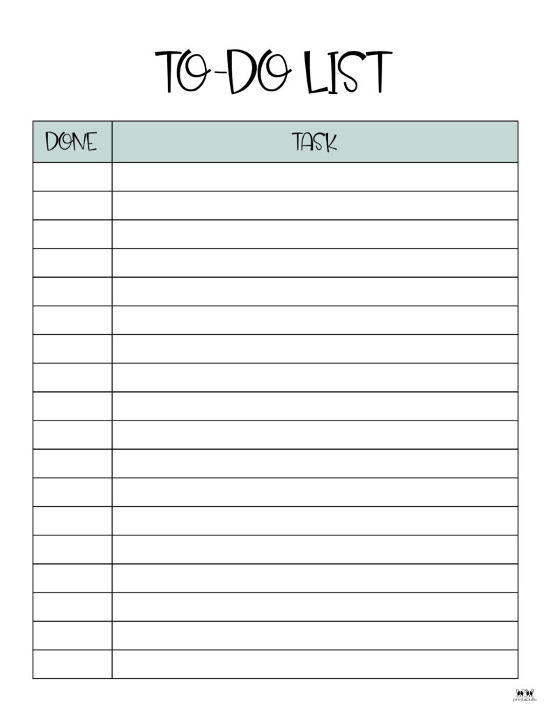 To Do Lists - 31 FREE Printables - PrintaBulk - List Of Neurotransmitters And Their Functions Pdf