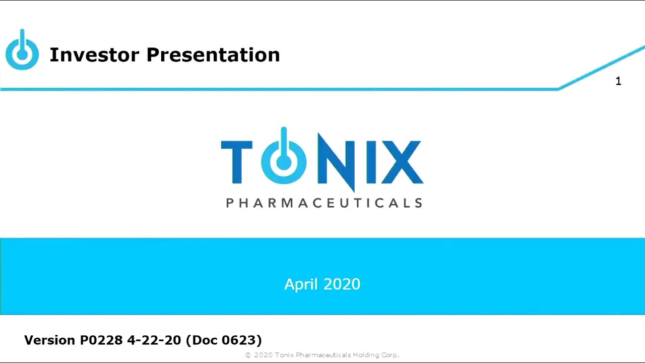 Tonix Pharmaceuticals Preliminary Operating Results 2024
