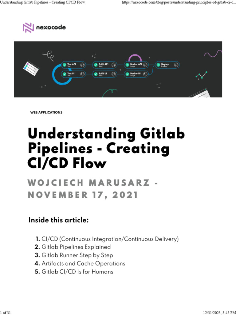 Automating Devops With Gitlab Ci/cd Pipelines