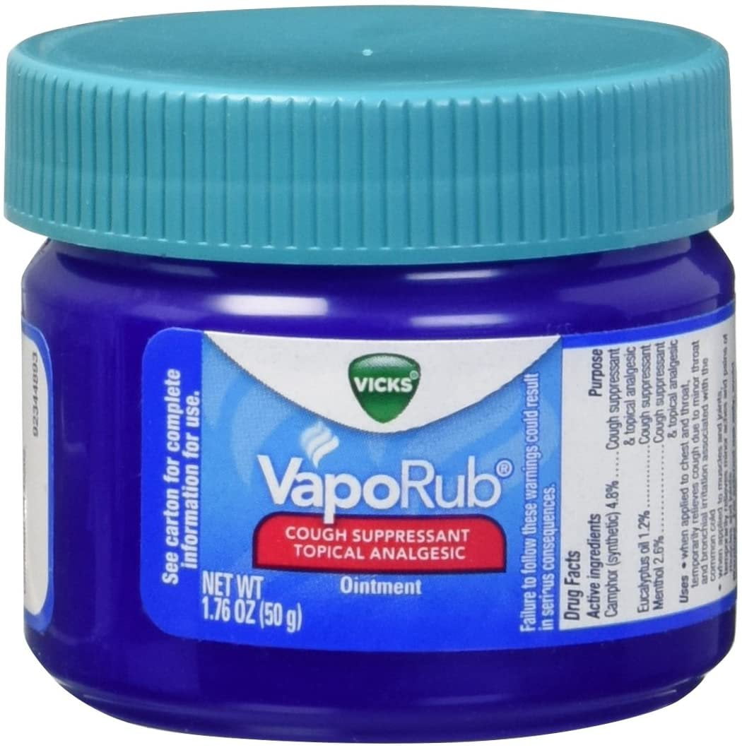 Vicks VapoRub Topical Cold & Cough Suppressant Ointment Gel, 1.76 oz - Vicks Vaporub On Soles Of Feet