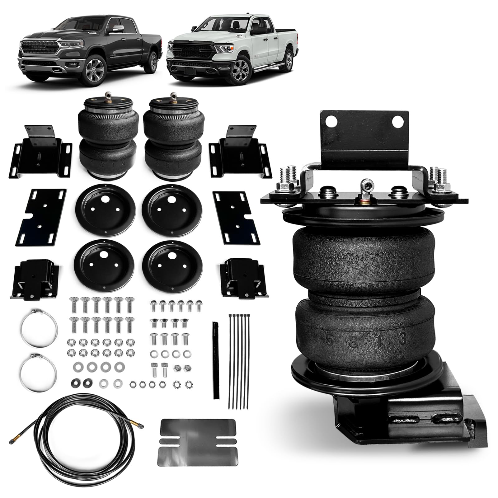 VIGOR Air Spring Suspension Bags Kit Compatible with 2011-2018 Ram 1500 - 2021 Ram 1500 Air Suspension Kit