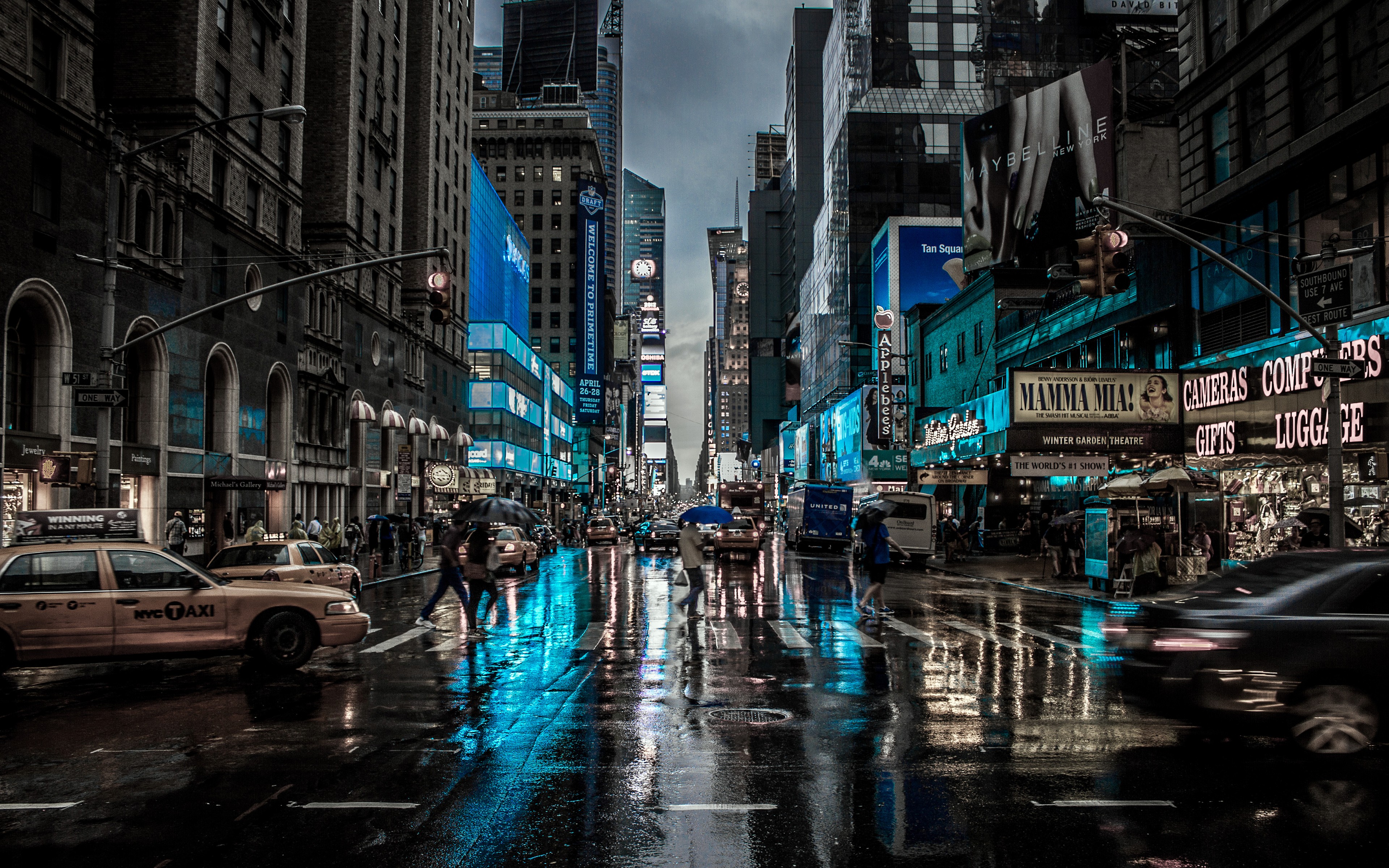 Wallpaper : city, street, cityscape, night, car, reflection, rain, road - City Of Los Angeles Deferred Compensation