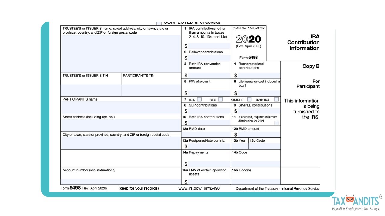 What is Form 5498? | TaxBandits - YouTube - Form 5498 Not Available Until May