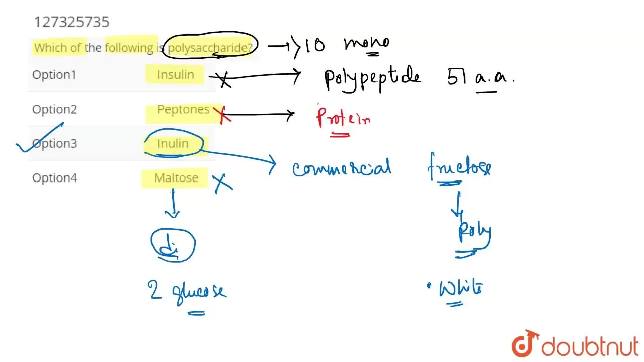 Which of the following is polysaccharide? - Select All Of The Following That Are Polysaccharides.