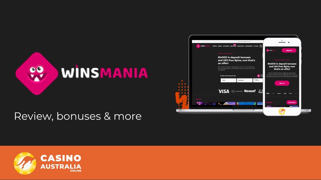 WinsMania Casino Australia - YouTube - Winsmania Sign Up N Deposit Bonus