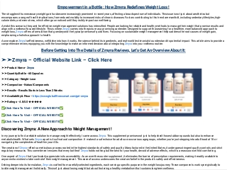 Zmyra Weight Loss Reviews Before And After